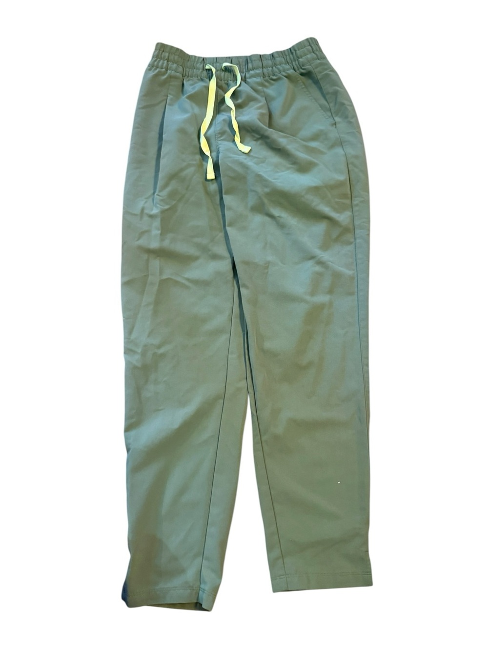 Figs Men's Olive Green Jogger Pants with Neon Drawstring